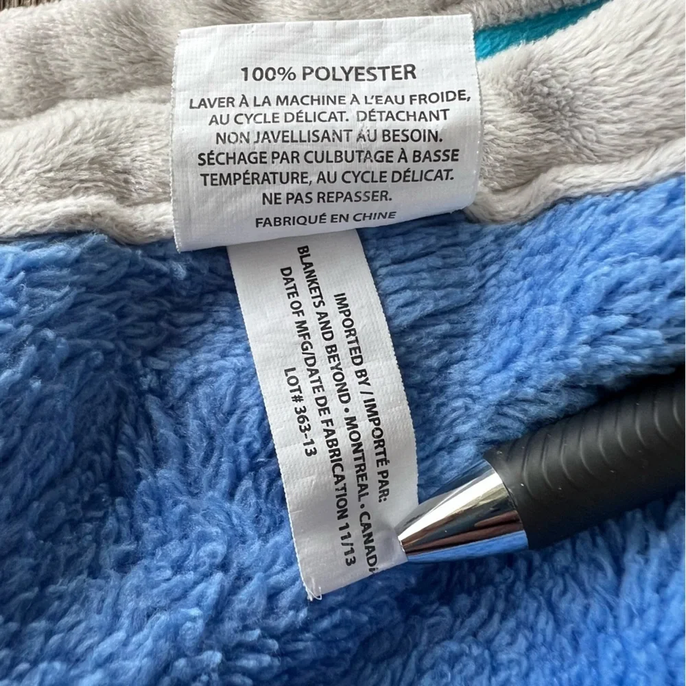 Blankets & Beyond Elephants Plush Double-Sided Baby Blanket Green Blue 27x31 HTF